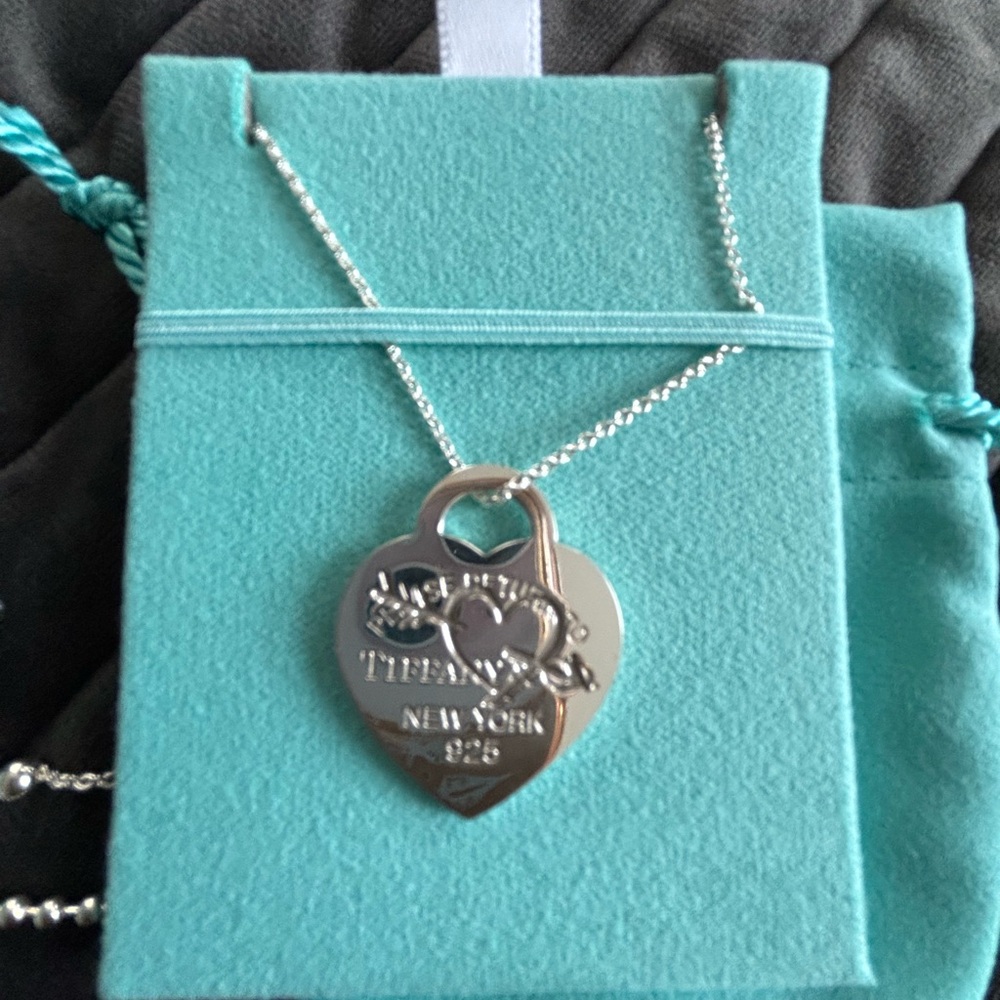 Tiffany & Co. Silver Heart Charm Necklace